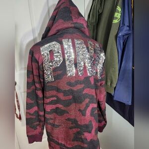 Red camo Victoria's secret PINK hoodie